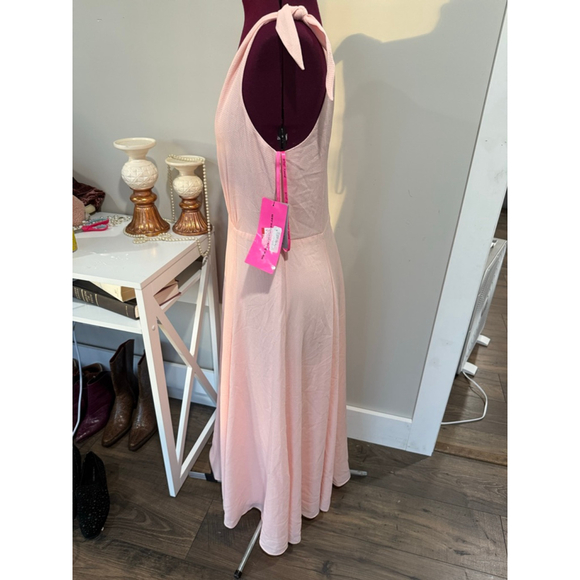 New Betsey Johnson Pink Midi Dress 10 - Picture 2 of 4